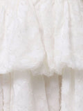 merry jenny｜Balloon-Sleeve Mini Dress
