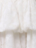 merry jenny｜Balloon-Sleeve Mini Dress