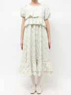 merry jenny｜Jacquard tiered dress