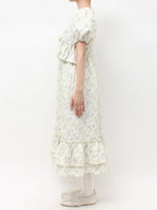 merry jenny｜Jacquard tiered dress