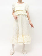 merry jenny｜Jacquard tiered dress