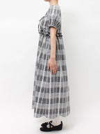 merry jenny｜Scalloped Pin-Dot Check Dress