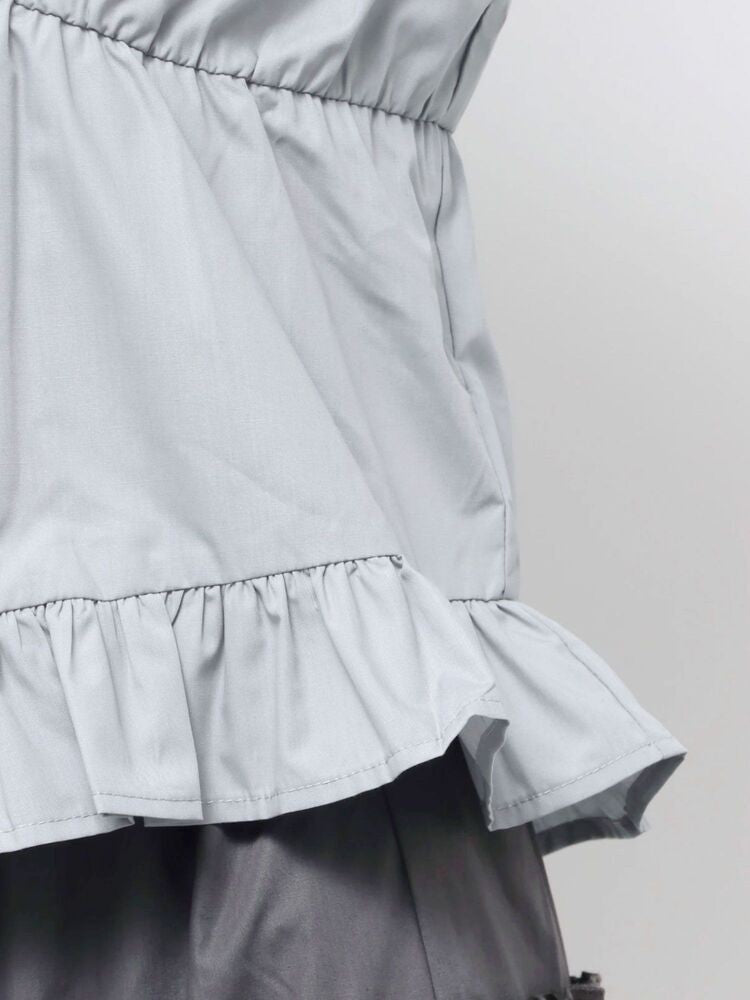 merry jenny｜Ruffled-Collar Puff-Sleeve Blouse