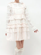 merry jenny｜Soft Ruffle Mini Dress