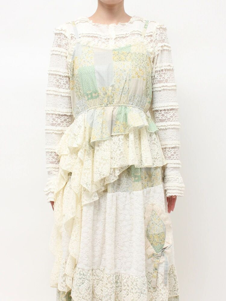 merry jenny｜Flower Garden Asymmetrical Tops