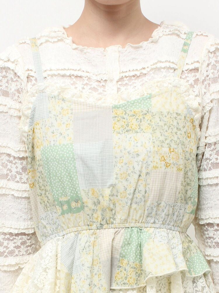 merry jenny｜Flower Garden Asymmetrical Tops