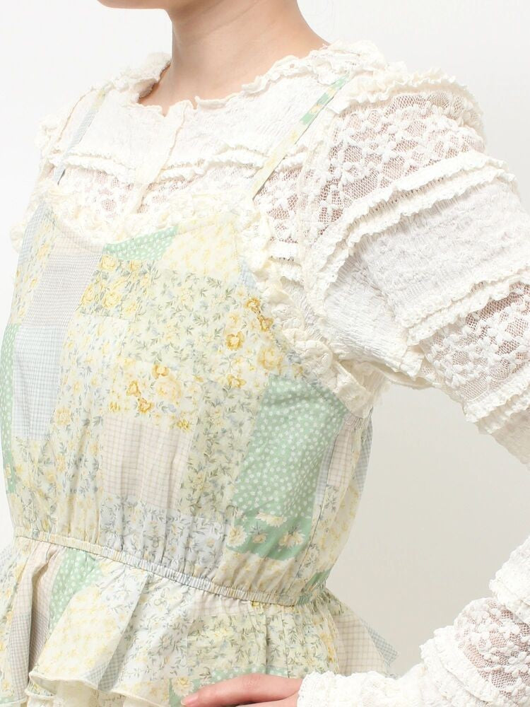 merry jenny｜Flower Garden Asymmetrical Tops