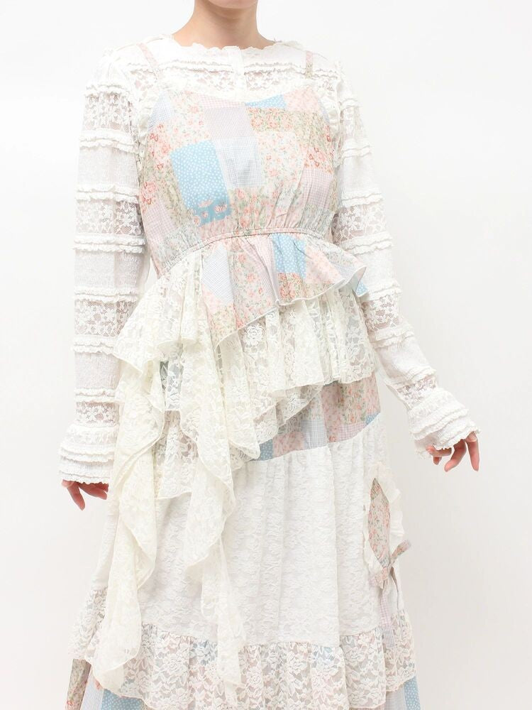 merry jenny｜Flower Garden Asymmetrical Tops