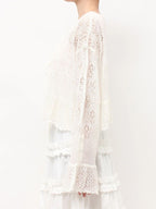 merry jenny｜Open-knit cardigan