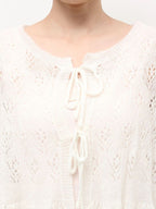 merry jenny｜Open-knit cardigan