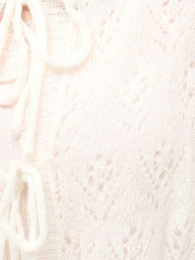 merry jenny｜Open-knit cardigan