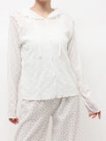 merry jenny｜Hooded Cutrace tops