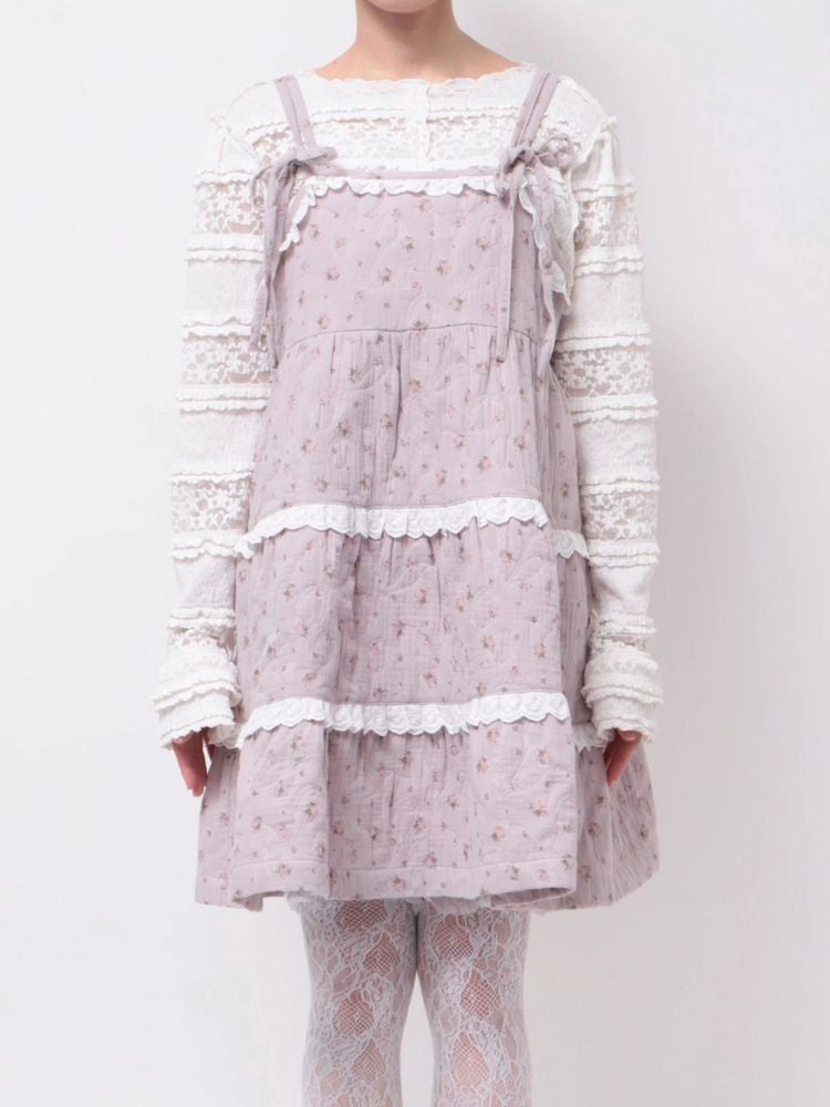 merry jenny｜Floral Quilted Camisole Dress