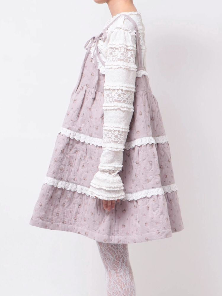 merry jenny｜Floral Quilted Camisole Dress