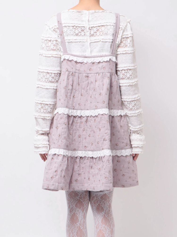 merry jenny｜Floral Quilted Camisole Dress