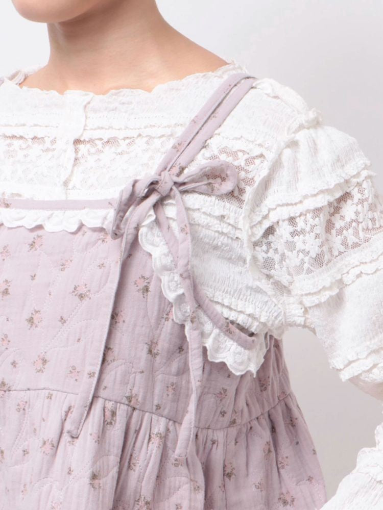 merry jenny｜Floral Quilted Camisole Dress