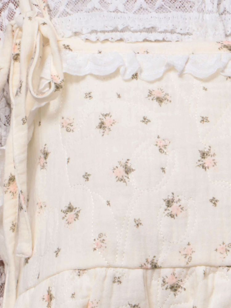 merry jenny｜Floral Quilted Camisole Dress