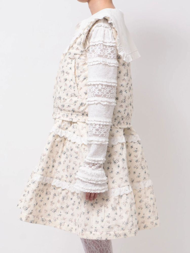 merry jenny｜Floral Quilted Vest