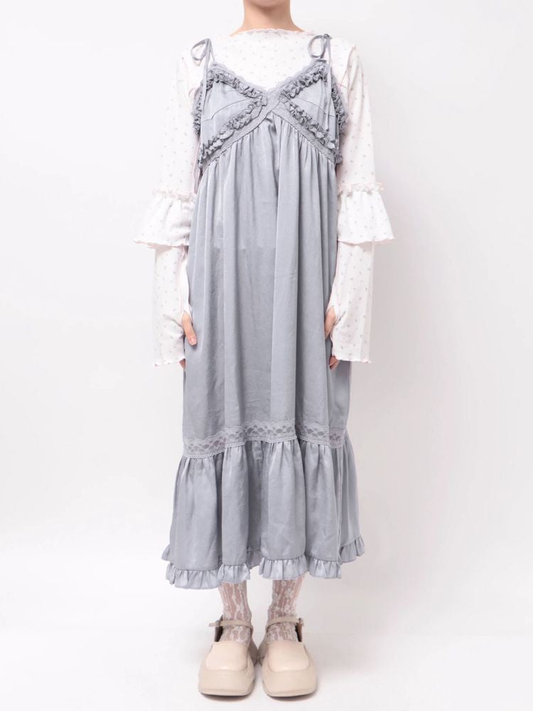 merry jenny｜Decorative Ruffle Camisole Dress