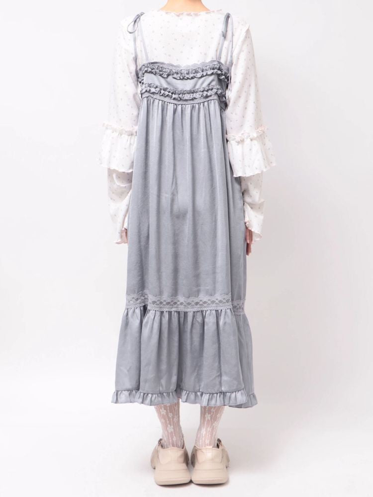 merry jenny｜Decorative Ruffle Camisole Dress