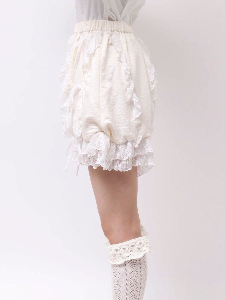 merry jenny｜Milk-lace pumpkin pants