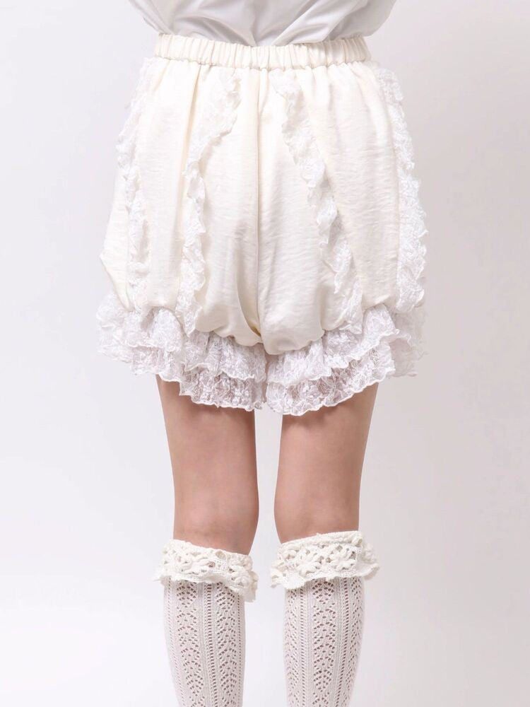 merry jenny｜Milk-lace pumpkin pants