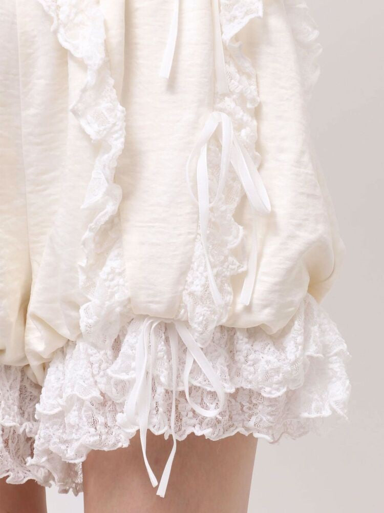 merry jenny｜Milk-lace pumpkin pants