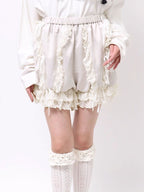 merry jenny｜Milk-lace pumpkin pants