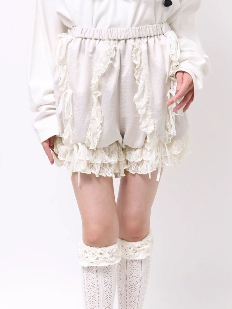 merry jenny｜Milk-lace pumpkin pants