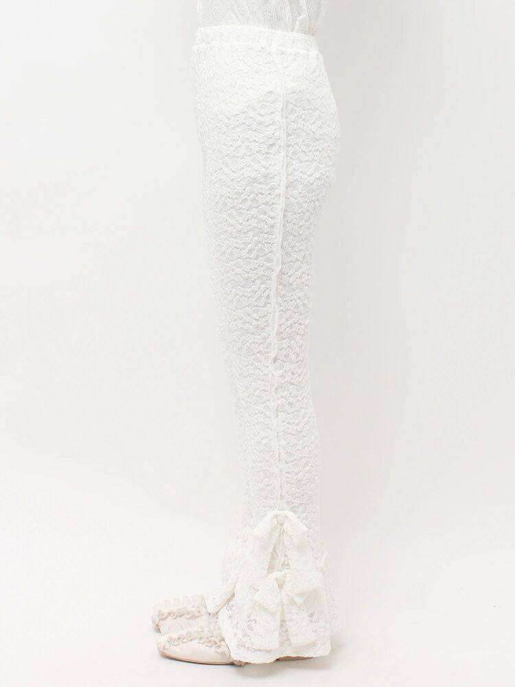 merry jenny｜Side-ribbon lace pants