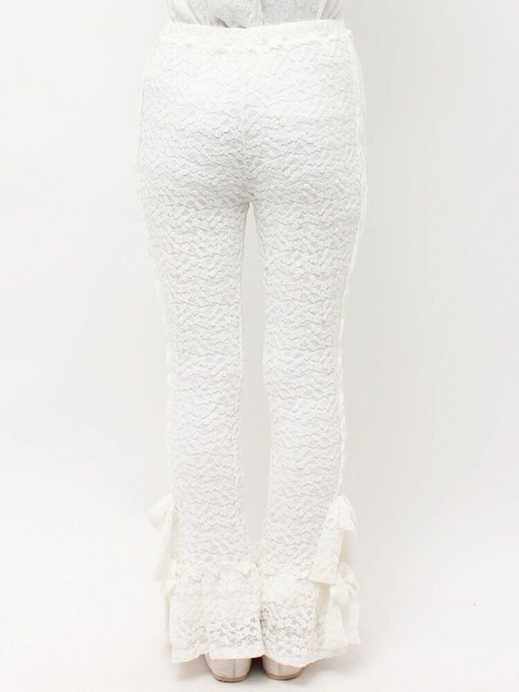 merry jenny｜Side-ribbon lace pants