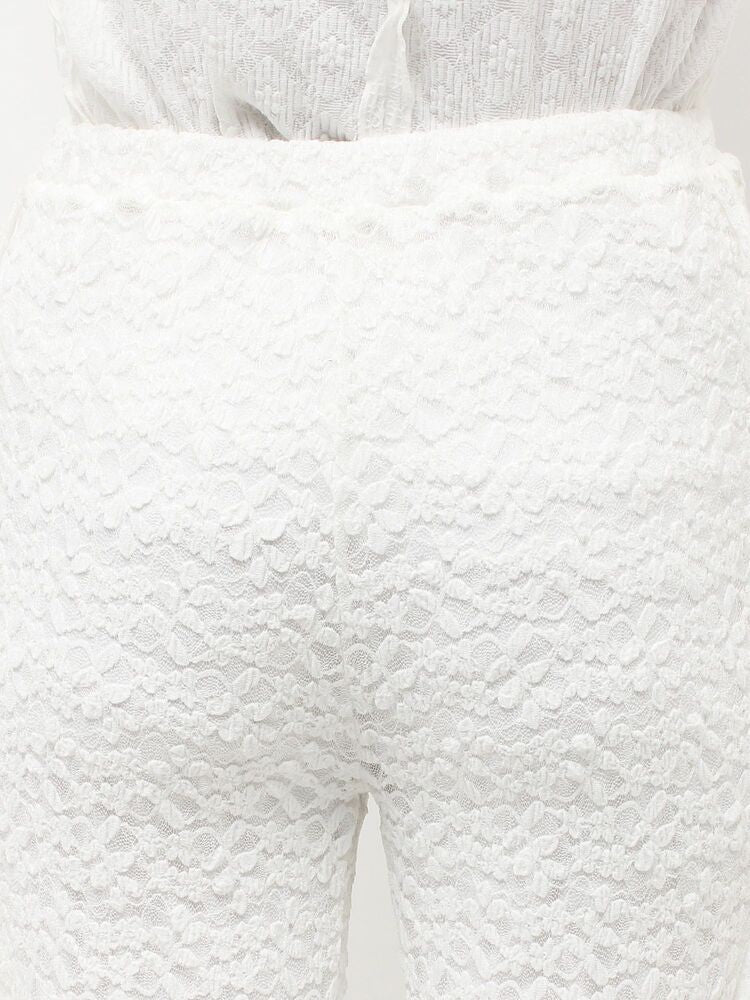 merry jenny｜Side-ribbon lace pants