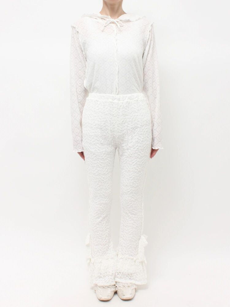 merry jenny｜Side-ribbon lace pants