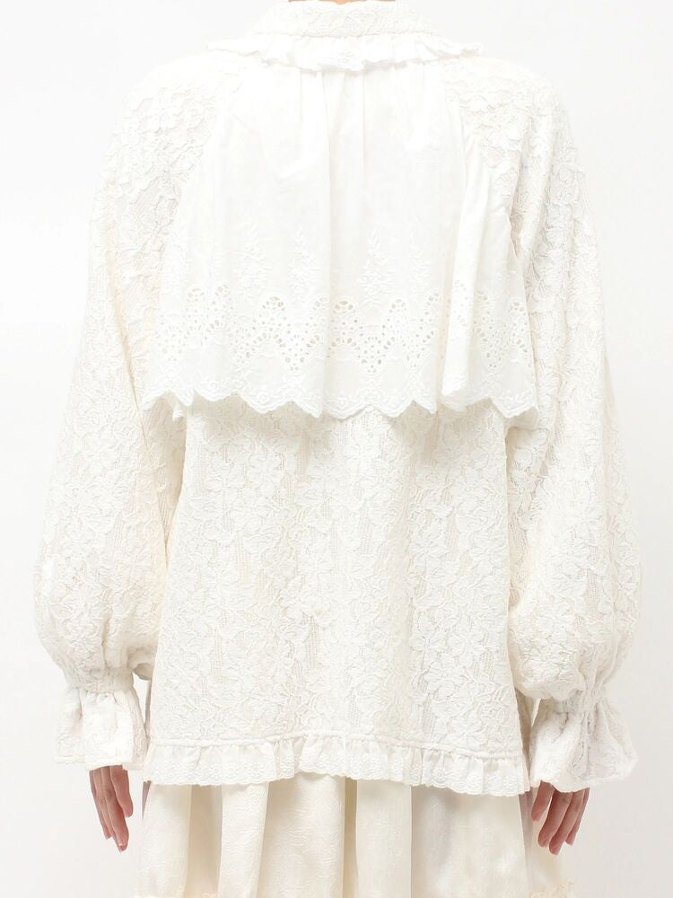 merry jenny｜Lace Zip-Up Blouson