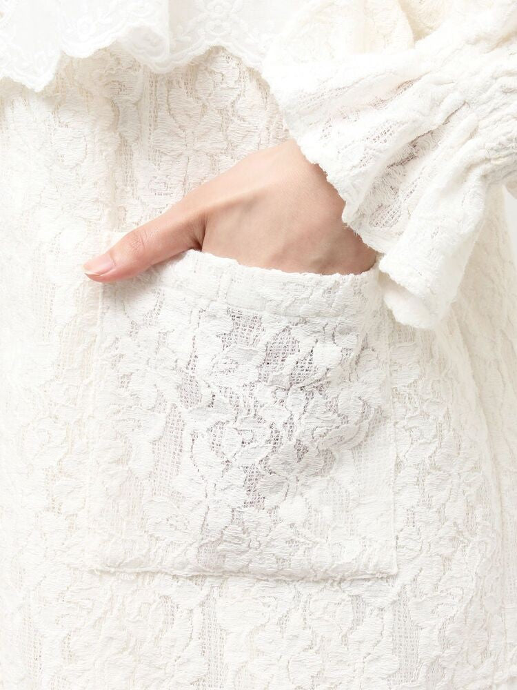 merry jenny｜Lace Zip-Up Blouson