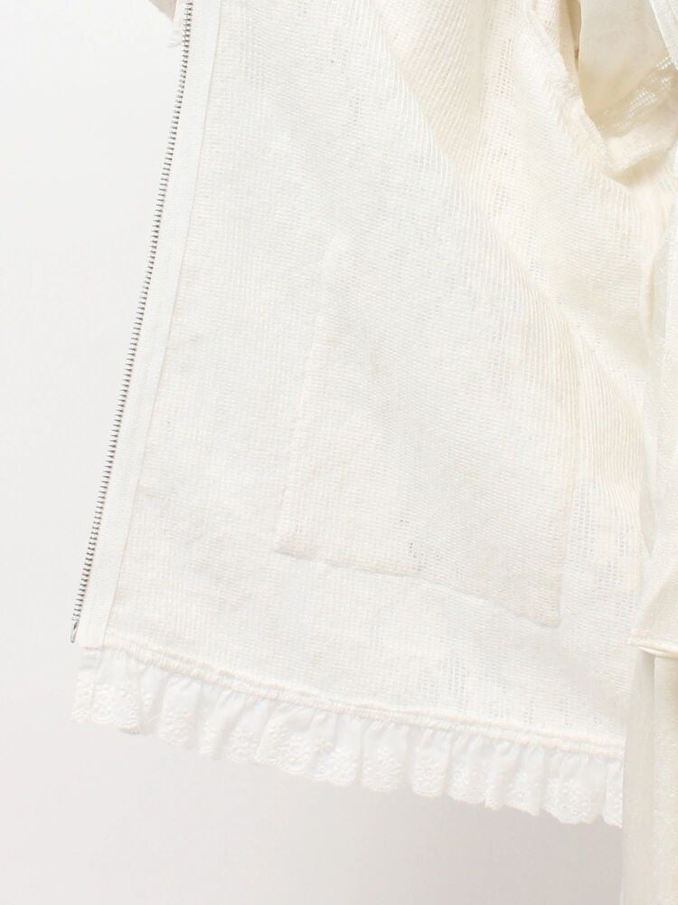 merry jenny｜Lace Zip-Up Blouson