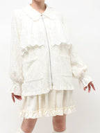 merry jenny｜Lace Zip-Up Blouson