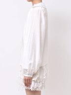 merry jenny｜Double Ribbon Collar Blouse