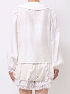 merry jenny｜Double Ribbon Collar Blouse