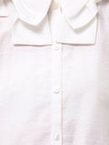 merry jenny｜Double Ribbon Collar Blouse