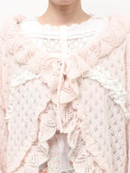 merry jenny｜Ruffle Frill Knit Cardigan