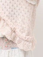 merry jenny｜Ruffle Frill Knit Cardigan