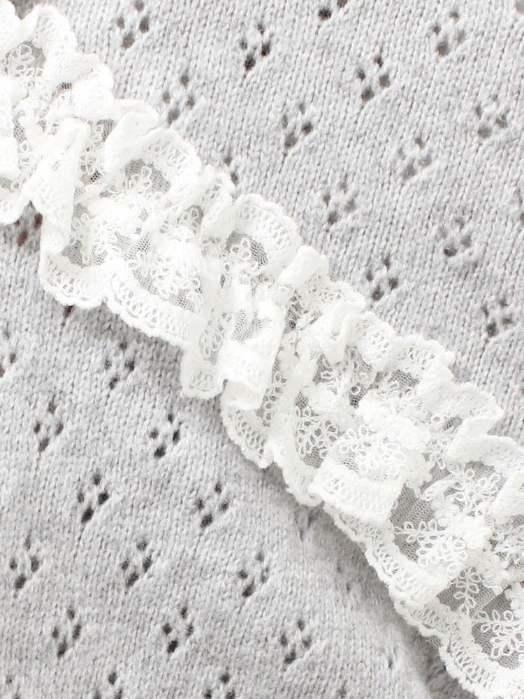 merry jenny｜Ruffle Frill Knit Cardigan