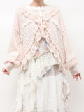 merry jenny｜Ruffle Frill Knit Cardigan