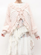 merry jenny｜Ruffle Frill Knit Cardigan