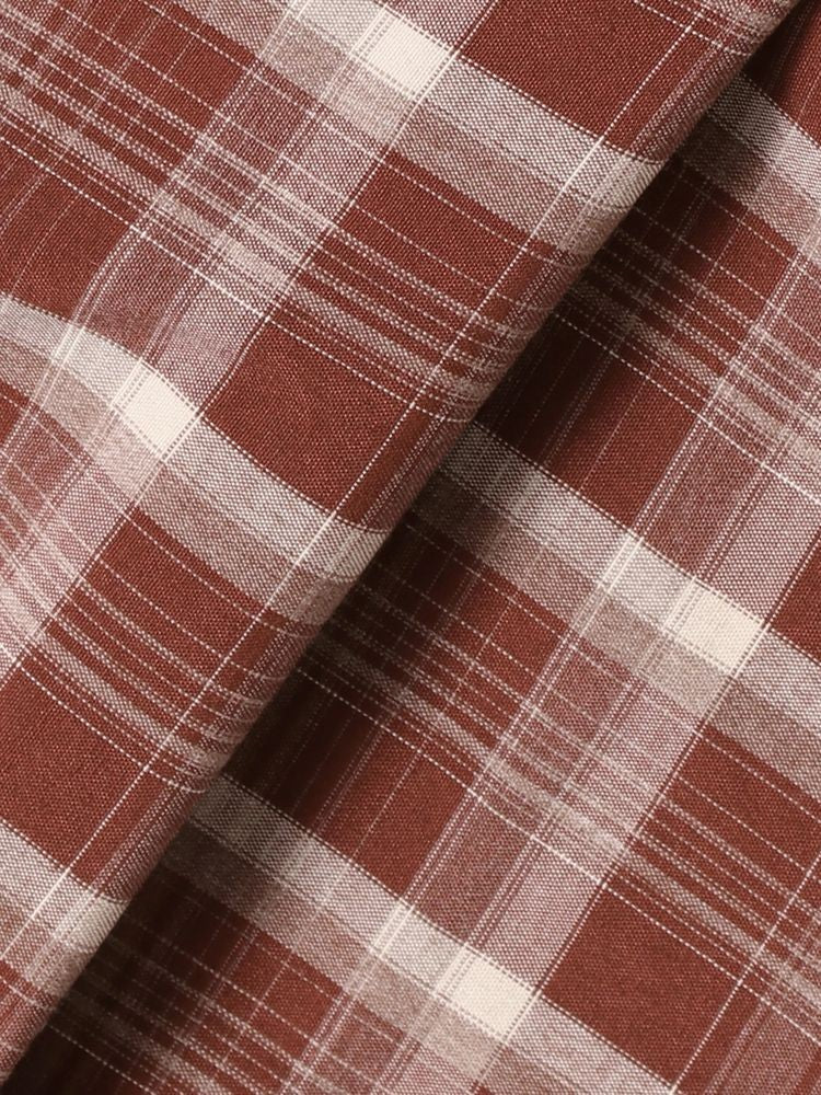 merry jenny｜Plaid Decorative Lace Shirt