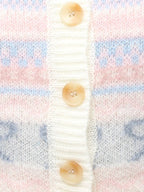 merry jenny｜Flower Ribbon Knit Cardigan