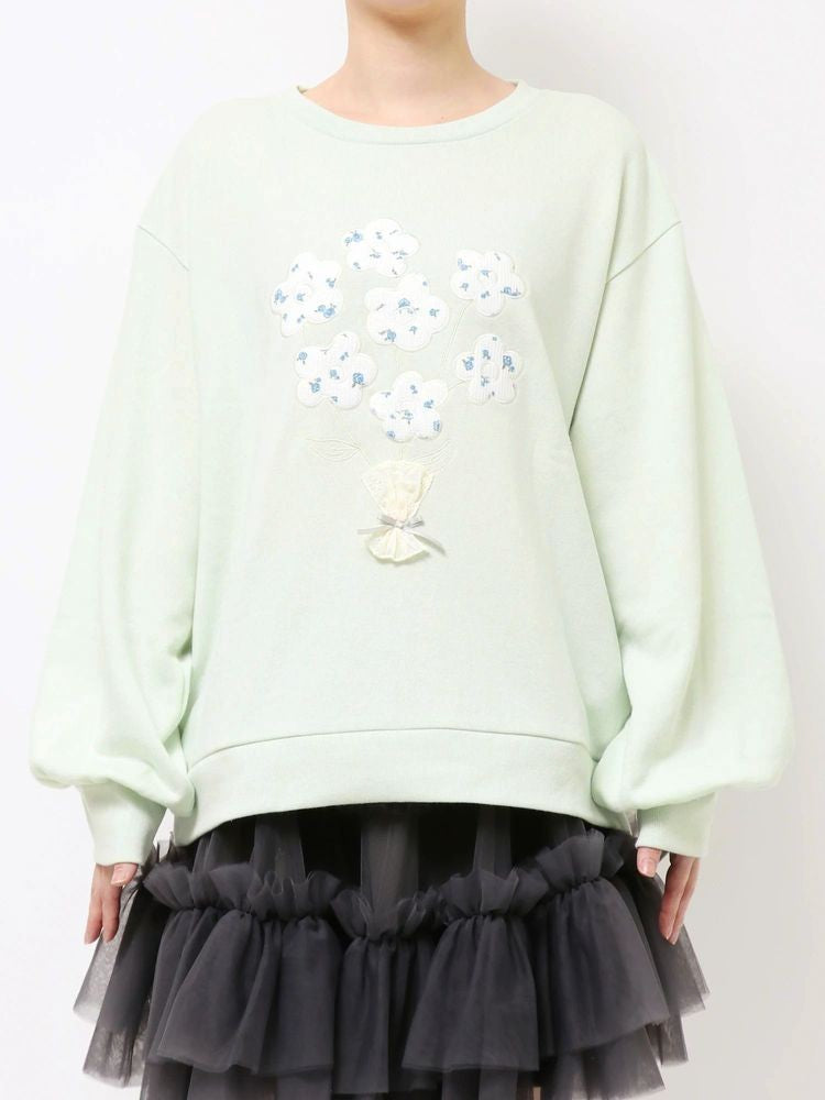 merry jenny｜Bouquet Corsage Sweatshirt