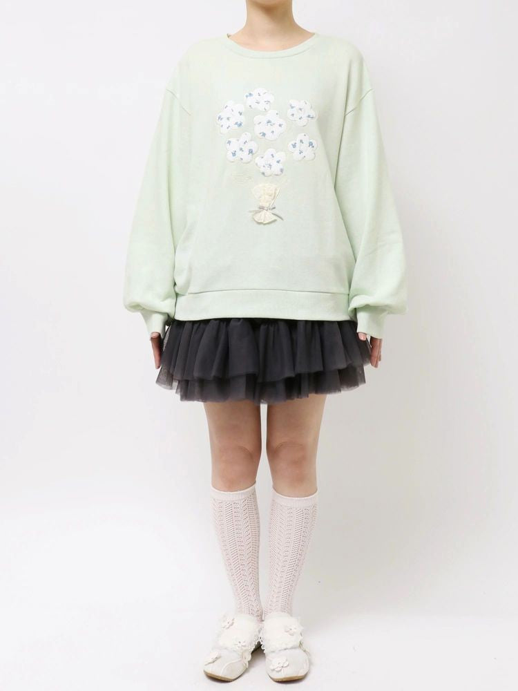 merry jenny｜Bouquet Corsage Sweatshirt