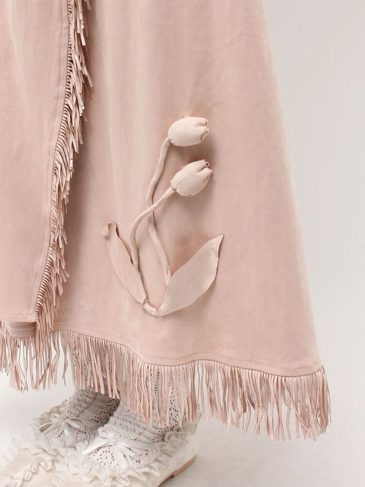 merry jenny｜Tulip Suede Skirt